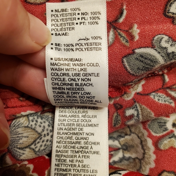 Making the Cut S3 Ep5 Red Floral Pattern Sash Wrapped Midi Dress Womens Size 2XL - Picture 10 of 12